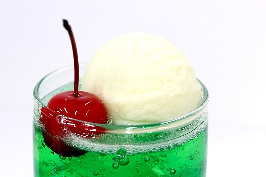 食品サンプル まいづる 実物大 クリームメロンソーダ チェリー付き グラス付き 食品サンプル まいづる 実物大 クリームメロンソーダ チェリー